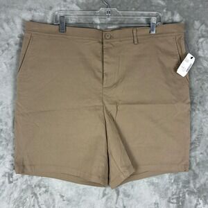 Pure Navy Essentials Mens 38 Shorts Timberwolf Tan Flat Front PMS20WB2040 NWT